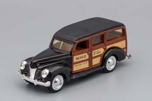 FORD WOODY STATION WAGON SHERIFF, BLACK / BROWN
