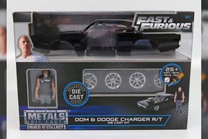 DODGE DOM'S DODGE CHARGER R/T 1970 - WITH FIGURE DOMINIC TORETTO - FAST & FURIOUS 7, MATT BLACK