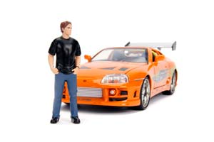 TOYOTA SUPRA 1995 ОРАНЖЕВЫЙ С ФИГУРКОЙ БРАЙАНА ИЗ ФОРСАЖА FAST AND FURIOUS — фото 3