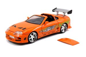 TOYOTA SUPRA 1995 ОРАНЖЕВЫЙ С ФИГУРКОЙ БРАЙАНА ИЗ ФОРСАЖА FAST AND FURIOUS — фото 5