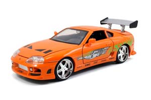 TOYOTA SUPRA 1995 ОРАНЖЕВЫЙ С ФИГУРКОЙ БРАЙАНА ИЗ ФОРСАЖА FAST AND FURIOUS — фото 6