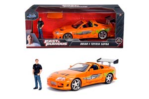 TOYOTA SUPRA 1995 ОРАНЖЕВЫЙ С ФИГУРКОЙ БРАЙАНА ИЗ ФОРСАЖА FAST AND FURIOUS — фото 9