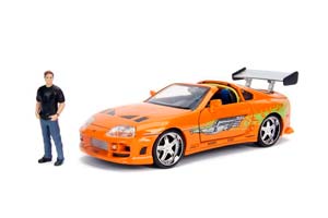 TOYOTA SUPRA 1995 ОРАНЖЕВЫЙ С ФИГУРКОЙ БРАЙАНА ИЗ ФОРСАЖА FAST AND FURIOUS — фото 10