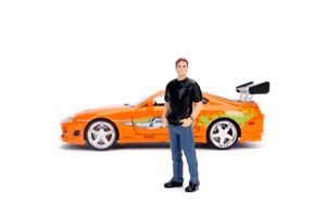 TOYOTA SUPRA 1995 ОРАНЖЕВЫЙ С ФИГУРКОЙ БРАЙАНА ИЗ ФОРСАЖА FAST AND FURIOUS — фото 2