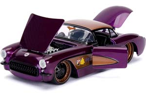 CHEVROLET CORVETTE 1957 ФИОЛЕТОВЫЙ С ФИГУРКОЙ БЭТГЕРЛ — фото 4