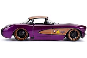 CHEVROLET CORVETTE 1957 ФИОЛЕТОВЫЙ С ФИГУРКОЙ БЭТГЕРЛ — фото 9