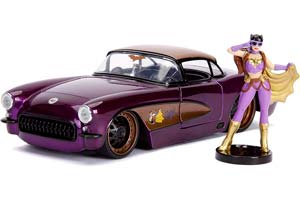 CHEVROLET CORVETTE 1957 ФИОЛЕТОВЫЙ С ФИГУРКОЙ БЭТГЕРЛ