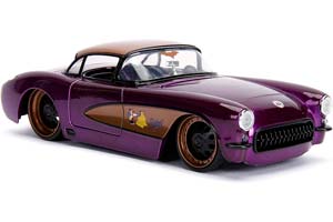 CHEVROLET CORVETTE 1957 ФИОЛЕТОВЫЙ С ФИГУРКОЙ БЭТГЕРЛ — фото 2