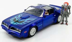 PONTIAC FIREBIRD WITH IT PENNYWISE & HENRY BOWER'S FIGURE 1977, BLUE
