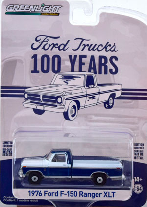 FORD F-150 RANGER XLT 1976 BLUE WHITE (ДЛИНА МОДЕЛИ 6-10 СМ)