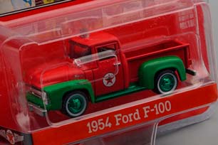 FORD F-100 "TEXACO CELEBRATING 120 YEARS" 1954 RED/GREEN (GREENLIGHT!!!) (ДЛИНА МОДЕЛИ 6-10 СМ) — фото 2