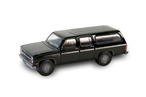 CHEVROLET SUBURBAN C10 CUSTOM DELUXE 1985 BLACK (ДЛИНА МОДЕЛИ 6-10 СМ)