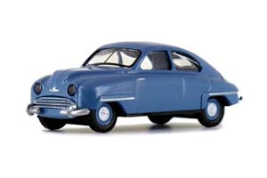 SAAB 92 1950 ГОЛУБОЙ (ДЛИНА МОДЕЛИ 3-5 СМ)