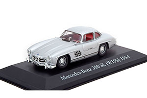 MERCEDES-BENZ 300SL GULLWING W198 1954 СЕРЕБРИСТЫЙ С КРАСНЫМ САЛОНОМ