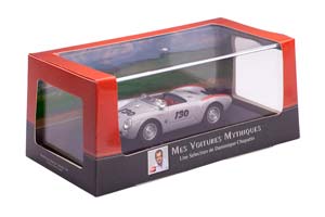 PORSCHE 550 SPYDER 1955 #130 СЕРЕБРИСТЫЙ МЕТАЛЛИК С КРАСНЫМ — фото 12