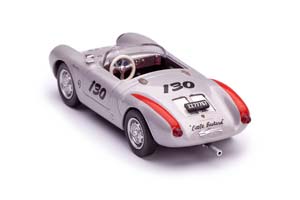 PORSCHE 550 SPYDER 1955 #130 СЕРЕБРИСТЫЙ МЕТАЛЛИК С КРАСНЫМ — фото 4