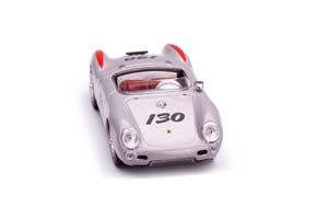 PORSCHE 550 SPYDER 1955 #130 СЕРЕБРИСТЫЙ МЕТАЛЛИК С КРАСНЫМ — фото 5