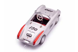 PORSCHE 550 SPYDER 1955 #130 СЕРЕБРИСТЫЙ МЕТАЛЛИК С КРАСНЫМ — фото 7