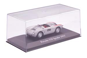 PORSCHE 550 SPYDER 1955 #130 СЕРЕБРИСТЫЙ МЕТАЛЛИК С КРАСНЫМ — фото 11