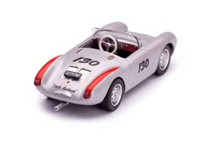 PORSCHE 550 SPYDER 1955 #130 СЕРЕБРИСТЫЙ МЕТАЛЛИК С КРАСНЫМ — фото 2
