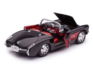 CHEVROLET CORVETTE 1957 ЧЕРНЫЙ С КРАСНЫМ — фото 4
