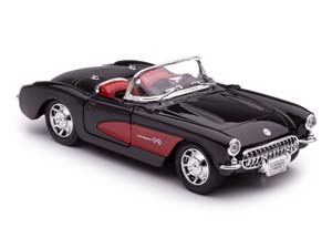 CHEVROLET CORVETTE 1957 ЧЕРНЫЙ С КРАСНЫМ — фото 9