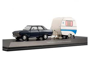 OPEL KADETT B WITH СAMPING TRAILER KNAUS SCHWALBENNEST 1965 СИНИЙ/БЕЛЫЙ