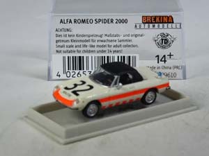 ALFA ROMEO SPIDER POLITIE 32 1969 (ДЛИНА МОДЕЛИ 3-5 СМ) — фото 2