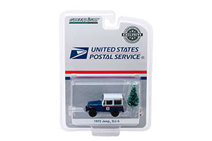 JEEP DJ-5 UNITED STATES POSTAL SERVICE (USPS) 1972 BLUE-WHITE | JEEP DJ-5 С РОЖДЕСТВЕНСКОЙ ЕЛКОЙ (ДЛИНА МОДЕЛИ 6-10 СМ) — фото 2