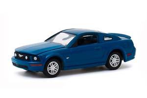 FORD MUSTANG GT 0-178 MPH IN 7.9 SECONDS. ON STREET TIRES 2009 BLUE (ДЛИНА МОДЕЛИ 6-10 СМ)