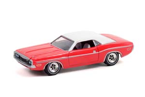 DODGE CHALLENGER THE CHALLENGER DEPUTY 1970 BRIGHT RED/WHITE ROOF (ДЛИНА МОДЕЛИ 6-10 СМ)
