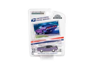 DODGE CHALLENGER R/T "UNITED STATES POSTAL SERVICE (USPS)" 1970 VIOLET/BLACK (ДЛИНА МОДЕЛИ 6-10 СМ) — фото 2