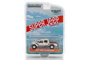 JEEP GLADIATOR PICK-UP SUPER JEEP TRIBUTE 2021, WHITE (ДЛИНА МОДЕЛИ 6-10 СМ)