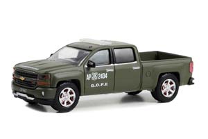 CHEVROLET SILVERADO Z71 POLICE CARABINEROS DE CHILE-GRUPO OPERACIONES POLICIALES ESPECIALES (GOPE) 2018 (ДЛИНА МОДЕЛИ 6-10 СМ)