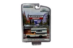 FORD F-250 SPECIAL LARGE CAMPER 1976 NECTARINE POLY/WIMBLEDON WHITE DELUXE (GREENLIGHT!!!)