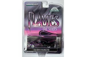 BUICK ROADMASTER HARDTOP 1949 BLACK WITH FLAMES (ДЛИНА МОДЕЛИ 6-10 СМ)