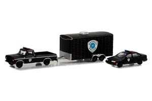 FORD F-150 1979 С ПРИЦЕПОМ И FORD TAURUS DETROIT METRO WEST POLICE (ИЗ К/Ф РОБОКОП II) 1990 НАБОР (ДЛИНА МОДЕЛИ 6-10 СМ)