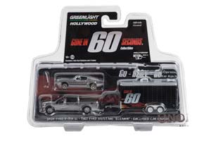FORD F-150 XL 2020 С ПРИЦЕПОМ-АВТОВОЗОМ И FORD MUSTANG "ELEANOR" 1967 (ИЗ К/Ф "УГНАТЬ ЗА 60 СЕКУНД") (ДЛИНА МОДЕЛИ 6-10 СМ) — фото 1