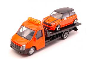 MERCEDES-BENZ SPRINTER SOCCORSO STRADALE WITH MINI COOPER S (2006) - CARRO ATTREZZI - WRECKER ROAD SERVICE, ORANGE