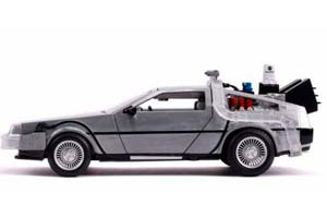 DELOREAN TIME MACHINE BACK TO THE FUTURE II 1989 SILVER | DELOREAN НАЗАД В БУДУЩЕЕ 2 (С ПОДСВЕТКОЙ) — фото 6