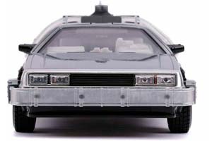 DELOREAN TIME MACHINE BACK TO THE FUTURE II 1989 SILVER | DELOREAN НАЗАД В БУДУЩЕЕ 2 (С ПОДСВЕТКОЙ) — фото 8