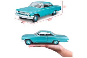 CHEVROLET BEL AIR 1962 BLUE / ШЕВРОЛЕ БЕЛЭЙР СИНИЙ МЕТАЛЛИК — фото 7