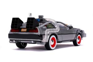 DELOREAN TIME MACHINE BACK TO THE FUTURE III 1990 SILVER | DELOREAN НАЗАД В БУДУЩЕЕ 3 (С ПОДСВЕТКОЙ) — фото 2