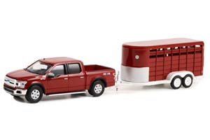 FORD F-150 XLT ПИКАП С ПРИЦЕПОМ ДЛЯ ЛОШАДЕЙ 2019 НАБОР (ДЛИНА 15-20 СМ)