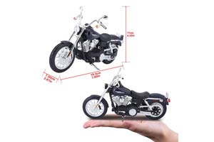 HARLEY-DAVIDSON FXDBI DYNA STREET BOB 2006 BLUE METALLIC / ХАРЛЕЙ ДЭВИДСОН ДИНА СТРИТ БОБ ЧЕРНЫЙ  (ДЛИНА 18 СМ) — фото 2