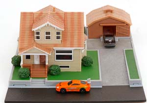 TOYOTA SUPRA AND DODGE CHARGER FAST & FURIOUS SET WITH TORETTO HOUSE (ДЛИНА МОДЕЛИ 6-10 СМ) — фото 3