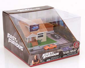 TOYOTA SUPRA AND DODGE CHARGER FAST & FURIOUS SET WITH TORETTO HOUSE (ДЛИНА МОДЕЛИ 6-10 СМ) — фото 4