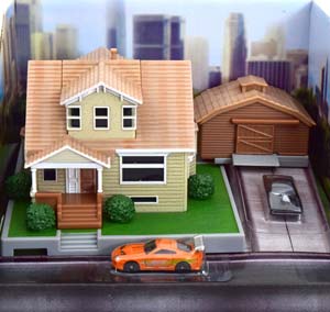 TOYOTA SUPRA AND DODGE CHARGER FAST & FURIOUS SET WITH TORETTO HOUSE (ДЛИНА МОДЕЛИ 6-10 СМ) — фото 2
