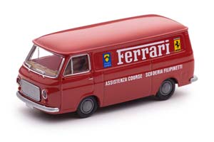 FIAT 238 ФУРГОН 1966 FERRARI КРАСНЫЙ (ДЛИНА МОДЕЛИ 3-5 СМ)