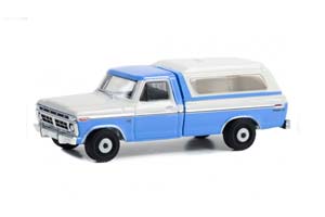 FORD F-100 RANGER XLT CAMPER SHELL 1975 WIND BLUE/WHITE (ДЛИНА МОДЕЛИ 6-10 СМ)